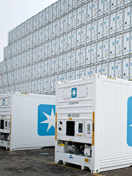 Refrigerated shipping containers designed to maintain ideal temperature during transport.